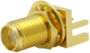 SMA socket 50 Ω, solder connection, straight, 132289RP