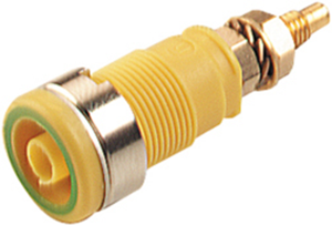 4 mm socket, screw connection, mounting Ø 12.2 mm, CAT III, yellow/green, SEB 2600 G M4 GE/GN