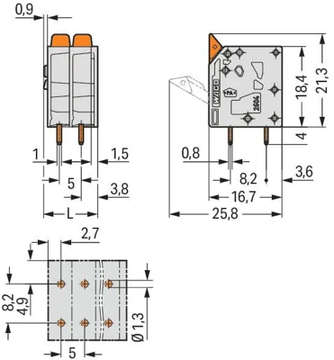 2604-3102 WAGO PCB Terminal Blocks Image 2