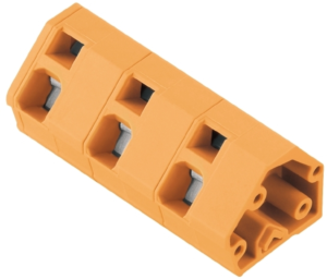 PCB terminal, 4 pole, pitch 10 mm, AWG 26-14, 15 A, spring-clamp connection, orange, 1953490000