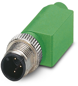 Adapter, M12 (3 pole, socket) to M12 (3 pole, plug), straight, 1519781