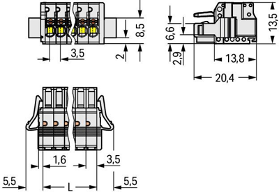 2734-106/037-000 WAGO PCB Connection Systems Image 2