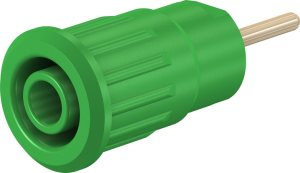 4 mm socket, round plug connection, mounting Ø 12.2 mm, CAT III, green, 23.3130-25