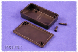 ABS miniature enclosure, (L x W x H) 60 x 35 x 15 mm, black (RAL 9005), IP54, 1551JBK