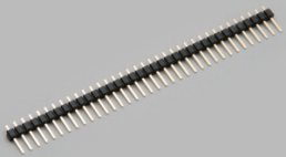 Pin header, 20 pole, pitch 2.54 mm, straight, black, 10120204