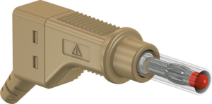 4 mm plug, screw connection, 2.5 mm², CAT II, brown, 66.9328-27