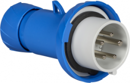 CEE plug, 5 pole, 16 A/200-250 V, blue, 9 h, IP67, PKE16M725