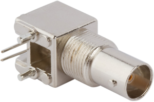 BNC socket 75 Ω, solder connection, angled, 031-71043
