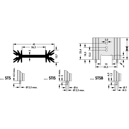 SK 409 63,5 STS Fischer Elektronik Heat Sinks Image 2