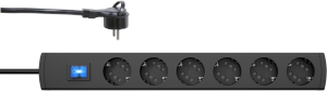 Outlet strip, 6-way, 1.4 m, 16 A, anthracite, 234705007