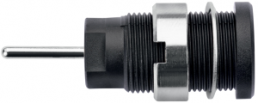4 mm socket, pin connection, mounting Ø 12.2 mm, CAT III, black, SEB 6448 NI / SW