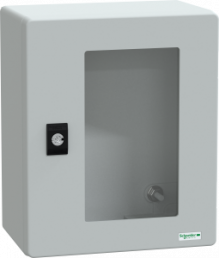 Control cabinet, (H x W x D) 300 x 250 x 160 mm, IP66, polyester, light gray, NSYPLM3025TG