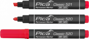 Permanent marker 1-4mm Round tip red