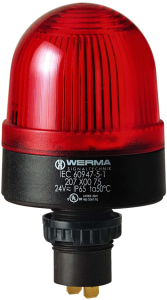 Recessed LED light, Ø 58 mm, red, 115 VAC, IP65