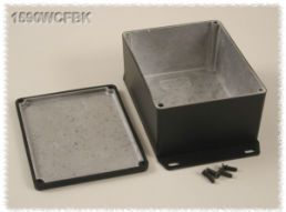 Aluminum die cast enclosure, (L x W x H) 120 x 94 x 56 mm, black (RAL 9005), IP65, 1590WCFBK