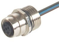 Mounting socket, M12, 5 pole, screw connection, Screw locking, straight, 934450201