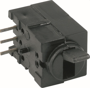 Toggle switch, black, 1 pole, latching, On-On, 6 VA/60 VAC, tin-plated, 1847.1031