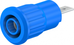 4 mm socket, flat plug connection, mounting Ø 12.2 mm, CAT III, CAT IV, blue, 23.3160-23