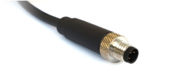 Sensor actuator cable, M8-cable plug, straight to open end, 3 pole, 1 m, PVC, black, 3 A, PXPPVC08FIM03ACL010PVC