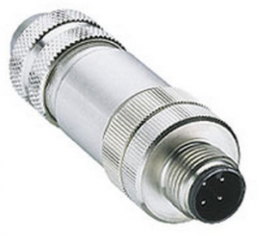 Plug, M12, 4 pole, spring balancer connection, screw locking, straight, 71327