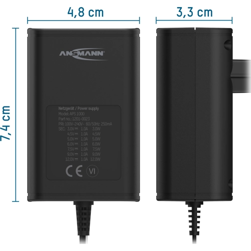 APS 1000 Ansmann Plug-In Power Supplies Image 5