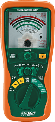 380320 Extech VDE testers, Installation testers, Insulation testers
