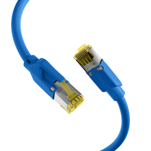 Patch cable, RJ45 plug, straight to RJ45 plug, straight, Cat 6A, S/FTP, LSZH, 40 m, blue