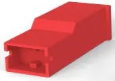 Insulating housing for 6.35 mm, 1 pole, polyamide, UL 94V-2, red, 154719-2