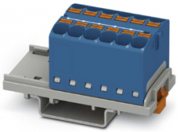 Distribution block, push-in connection, 0.2-6.0 mm², 12 pole, 32 A, 6 kV, blue, 3273550