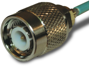 TNC plug 50 Ω, RG-405, Belden 1671A, solder connection, straight, 122387