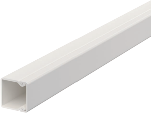 Cable duct, (L x W x H) 2000 x 17.5 x 17.5 mm, PVC, pure white, 6191037