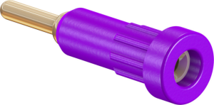 2 mm socket, round plug connection, mounting Ø 4.9 mm, purple, 23.1012-26