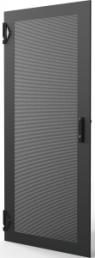 Varistar CP Steel Door, Perforated With 1-PointLocking, RAL 7021, 24 U, 1200H, 800W