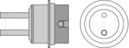 Dual nozzle, Round, Ø 2.5 mm, (L) 9.5 mm, DR05