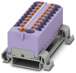 Distribution block, push-in connection, 0.2-6.0 mm², 32 A, 6 kV, purple, 3273784