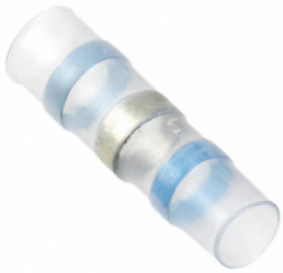 Butt connector with heat shrink insulation, transparent, 32.5 mm
