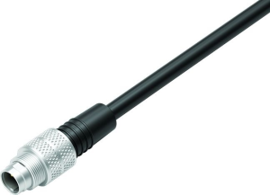 Sensor actuator cable, M9-cable plug, straight to open end, 3 pole, 2 m, PUR, black, 4 A, 79 1451 212 03