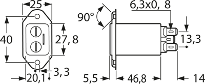 FN9233UF2-1-06 Schaffner Interference suppression filter Image 2