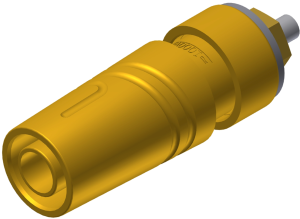 4 mm socket, solder connection, mounting Ø 11 mm, CAT II, yellow, SAB 2640 LK AU GE