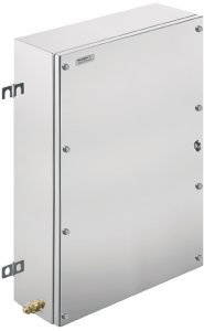 Stainless steel enclosure, (L x W x H) 150 x 350 x 550 mm, silver (RAL 7035), IP66/IP67, 1195210003