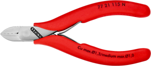 Side cutter, 115 mm, 50 g, cut capacity (1.3/1 mm/–/–), 77 21 115 N
