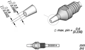 D530014 JBC Soldering tips, desoldering tips and hot air nozzles