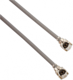 Coaxial Cable, AMC plug (angled) to AMC plug (angled), 50 Ω, 1.13 mm micro cable, 39 mm, A-1PA-113-039G2