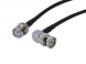 Coaxial Cable, BNC plug (straight) to BNC plug (angled), 50 Ω, RG-58C/U, grommet black, 1 m