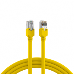 Patch cable, RJ45 plug, straight to RJ45 plug, straight, Cat 5e, S/UTP, PVC, 0.5 m, yellow