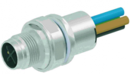 Sensor actuator cable, M12-flange plug, straight to open end, 4 pole, 0.3 m, 12 A, 21033961402