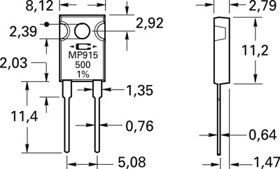 MP915-100-1% Caddock Wirewound Resistors Image 3