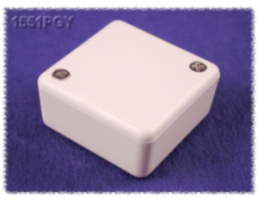 ABS miniature enclosure, (L x W x H) 40 x 40 x 20 mm, light gray (RAL 7035), IP54, 1551PGY