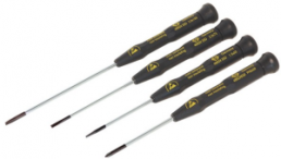 ESD screwdriver kit, PH0, 1.8 mm, 3 mm, 4 mm, Phillips/slotted, BL 150 mm, T4884X ESD