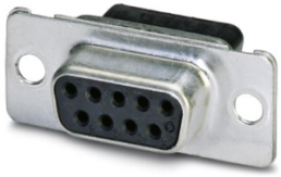 D-Sub socket, 9 pole, standard, equipped, straight, crimp connection, 1688861